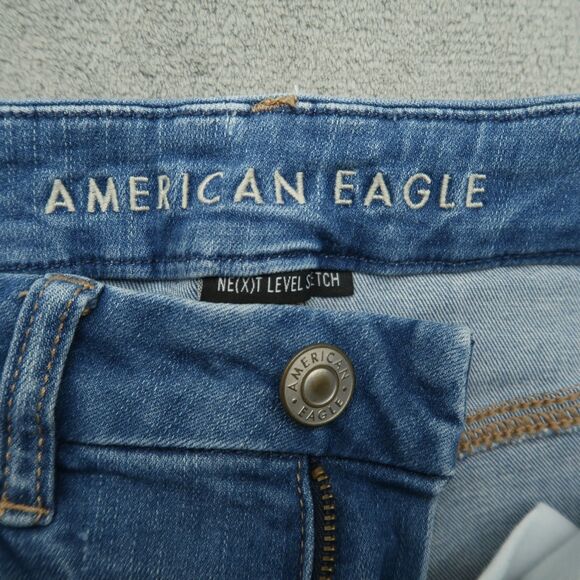 American Eagle Jeans Women's Size 4R Blue High-Rise Jegging Denim 27" Inseam - Picture 12 of 16